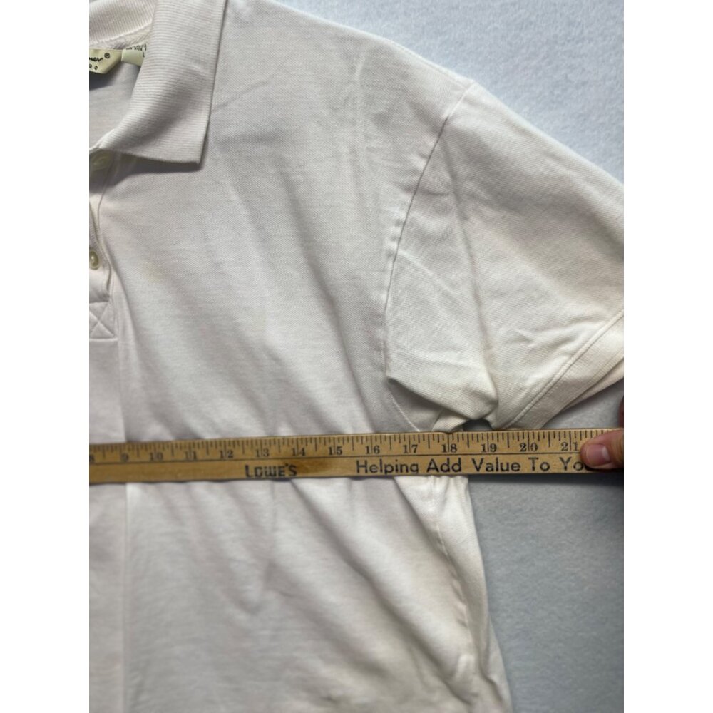 Eddie Bauer White Polo Short Sleeve Shirt Women's Size Large - Picture 4 of 8